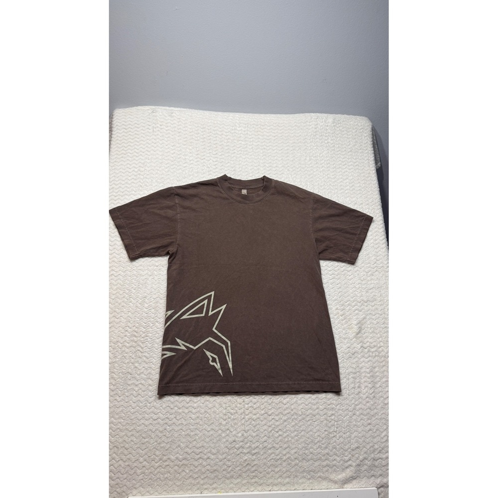 Alphalete Los Angeles Apparel Brown Graphic Tee Shirt Mens Small 6.5oz Cotton